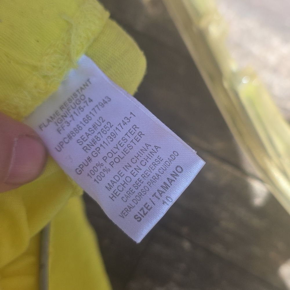 Neon Yellow Polyester Shorts - Picture 2 of 2
